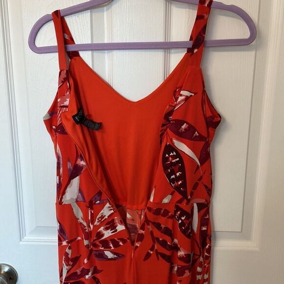 Enfocus Studio- Red cropped tropical print romper- Size 6 - Picture 7 of 9